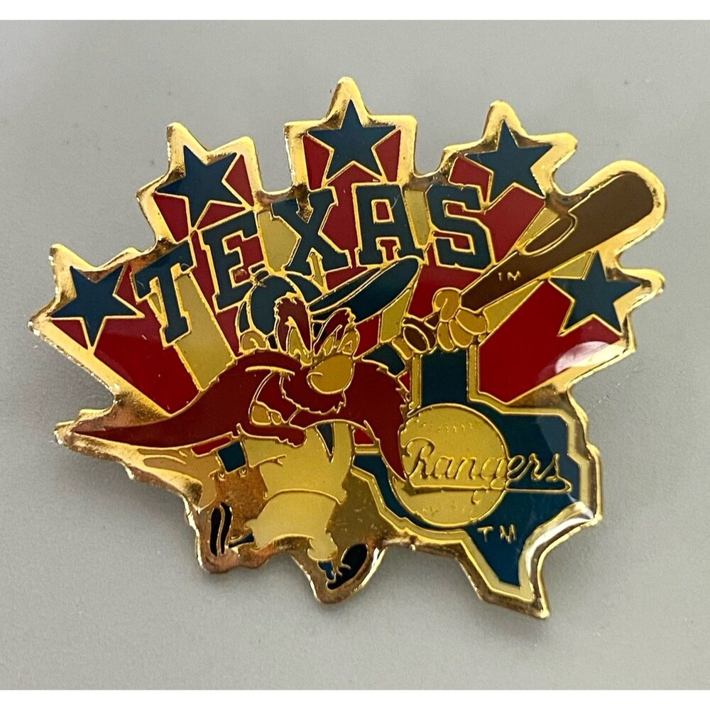 Vintage Yosemite Sam Texas Rangers MLB Baseball Pin Warner Bros 1992 Lapel Pin